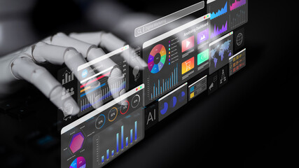 AI processing digital marketing metrics and visualizing campaign performance data to improve strategy, insights, and ROI optimization for online businesses Parse
