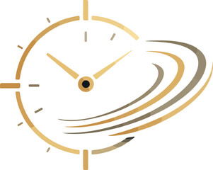 Time Flying Clock Motion New Year Illustration