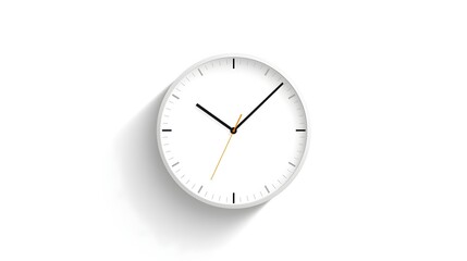 A round black wall clock with a circular dial and white face featuring numbers for hours and minutes is isolated on a white background as a vector object representing time and deadlines