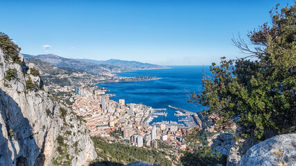 Monaco Principality in the daytime on the French Riviera