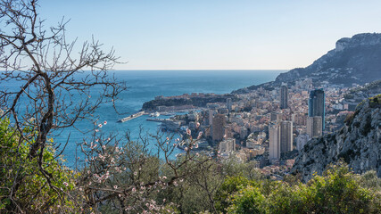 Monaco Principality in the daytime on the French Riviera