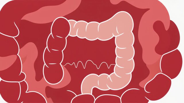 Animated Intestines Data Visualization Medical Concept Loop