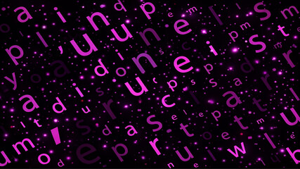 Seamless 3d digital pattern featuring an abstract binary code background loop with mathematical algebra numbers and alphabet letter symbols in a creative vector illustration wallpaper texture