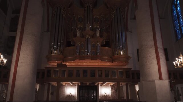 St. Jacobi church, stained-glass windows by Charles Crodel with the Holy Trinity Altar, Hamburg - 2 nov 2025