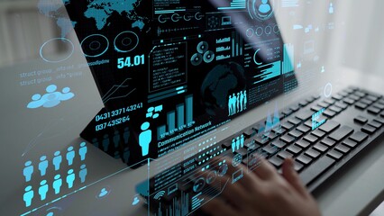 Connection network visualization showing global connection, network communication, digital connection analytic. Connect networks tool support real-time insight and improve connection system. Thunk