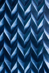 Folded spray painted colorful paper art, Japanese origami background texture, abstract geometric pattern artwork