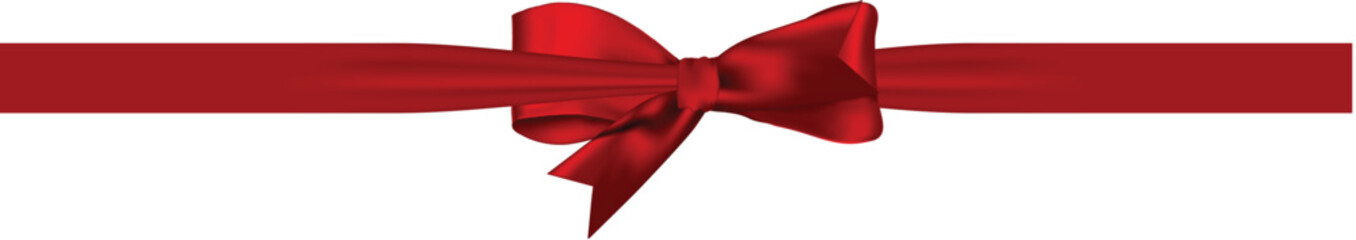 Elegant Red Ribbon Bow for Gifts and Decorations