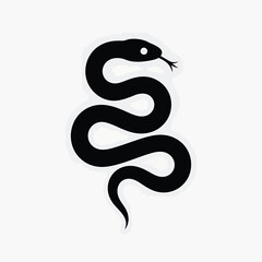 Obraz premium A simple black and white illustration of a coiled snake design