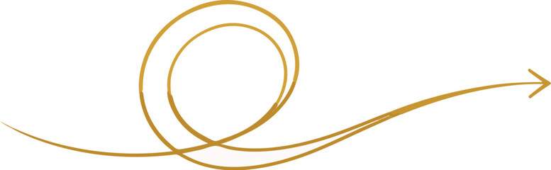 Gold Loop Arrow Flow Illustration