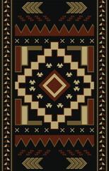 Aztec patterns, native rugs, seamless design.