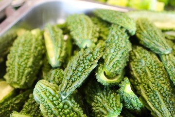 Bitter melon is a healthy food.