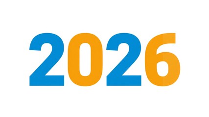 Blue Number 2 Graphic with White Background