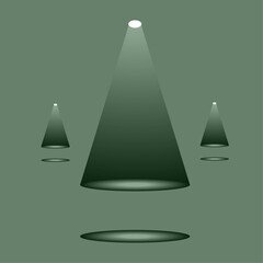 Fototapeta premium Minimalist Geometric Cones With Light Beam Effect