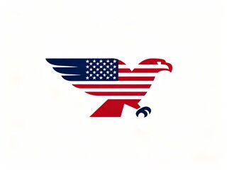 American Eagle, illustration of the American flag in the shape of an eagle