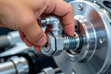 Precision Technician Inspecting Mechanical Component