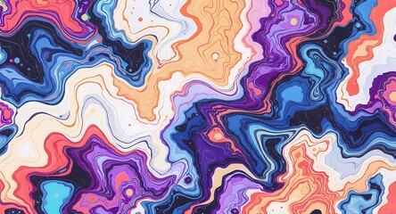 Vibrant colorful abstract swirling liquid background pattern