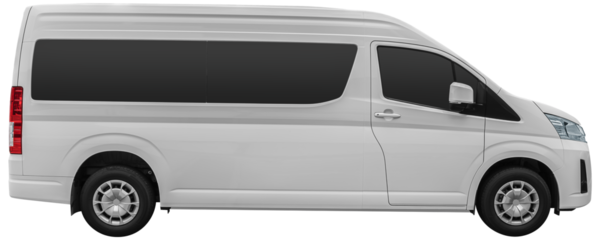 Side view white van
