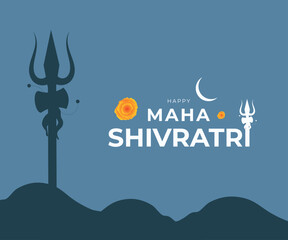 Maha Shivratri banner. Card for web design. Vector illustration
