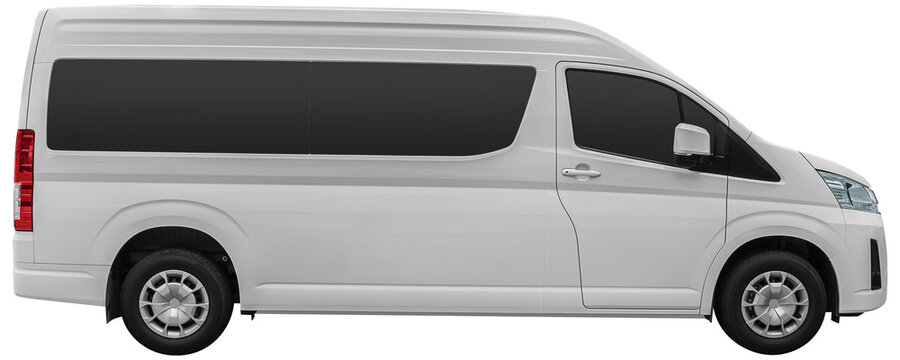 Side view white van