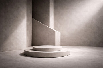 Architectural Concrete Podium Background for Product Display