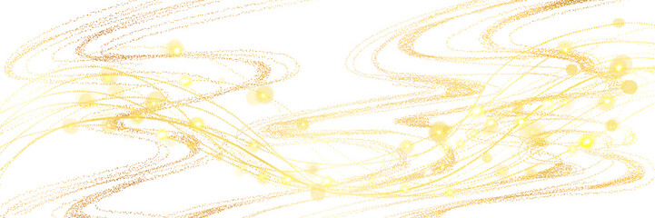 クリスマス風金色ブラシストロークが輝く豪華,透過背景ワイドサイズ