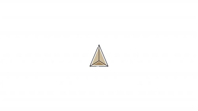 Tetrahedron vector icon