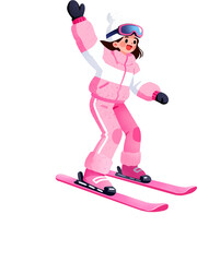 Obraz premium girl on snowboard