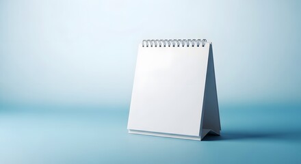 Desk Calendar on Blue Background