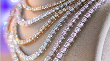 層の重なったネックレス