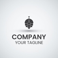Hops or Pine Cone Logo Design for Brewery and Natural Products
