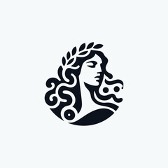Aphrodite Greek Goddess of Beauty Logo