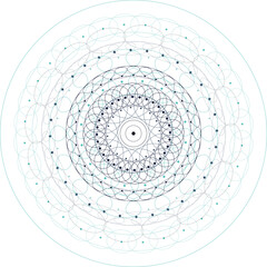 Pink and White Mandala Design