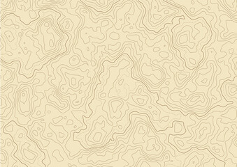 Beige Sand Topographic Map Contour Lines Vector Background