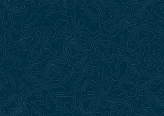 Dark Blue Navy Topographic Map Abstract Lines Vector Texture