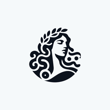 Aphrodite Greek Goddess of Beauty Logo