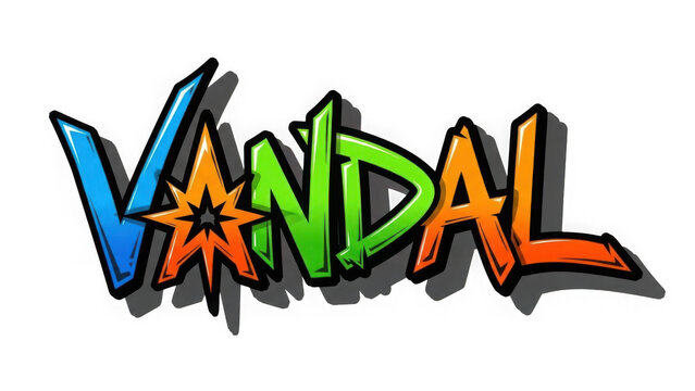 Colorful graffiti style text vandal