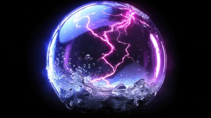 雷が走る泡のグラフィック