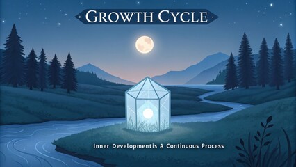 A Luminous Geometric Structure Illuminating the Night Landscape Under a Full Moon