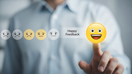 A businessman's hand uses a finger to press a virtual social network icon on a global technology touchscreen for a business communication concept