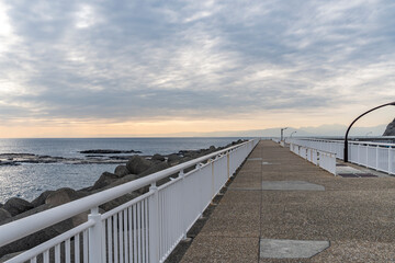 神奈川県　湘南　江ノ島の冬の風景