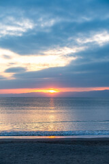 神奈川県　湘南　江ノ島の冬の風景