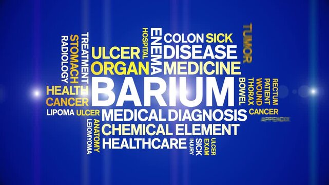 Barium animated word cloud-text design animation tag kinetic typography seamless loop.