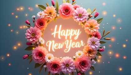  Elegant New Year Floral Celebration Backgrounds