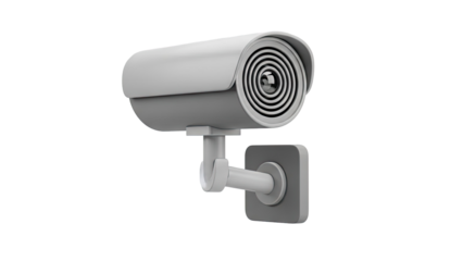 3D Security Camera Render on transparent background