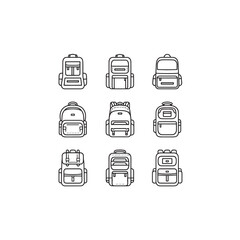 Travel Backpack Line Art Perfect For Adventure
