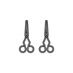 Trauma Shears line art life saving cutting device