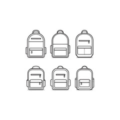 Travel Backpack Line Art Essential Gear For Travel