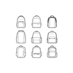 Travel Backpack Line Art Designed For Explorers