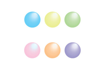 LPデザインに使える光沢のある円のグラデーションバナー（カラフル）