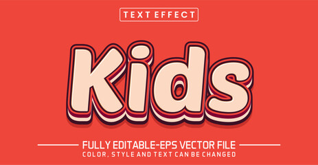 Kids font Text effect editable